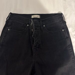 NWT Madewell High Rise Black Straight/Skinny Jeans